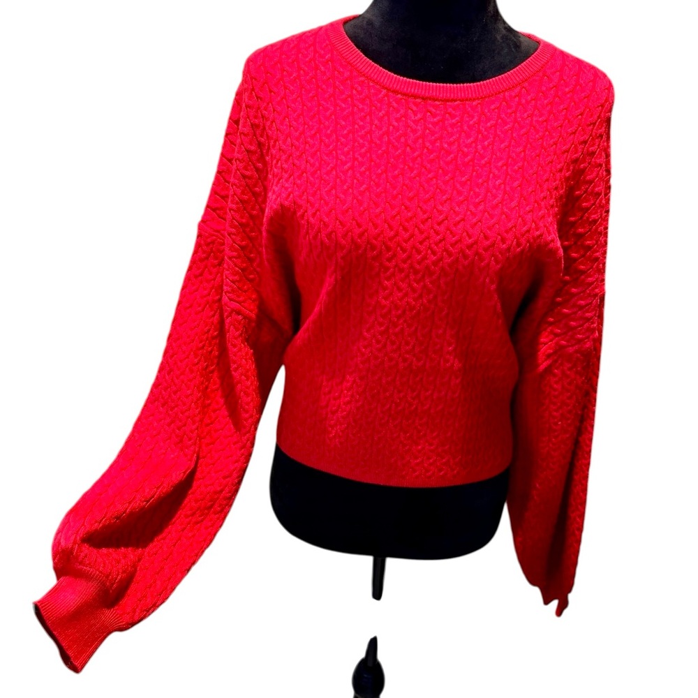Philosophy Red Knit Sweater Women's Large New NWT Valentine's